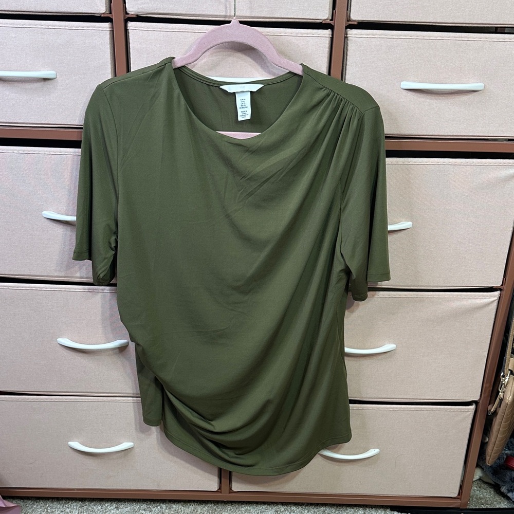 H&M Dark Green Short Sleeve Top